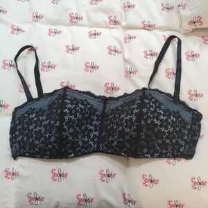Adore Me Black and Blue Lace Bralette